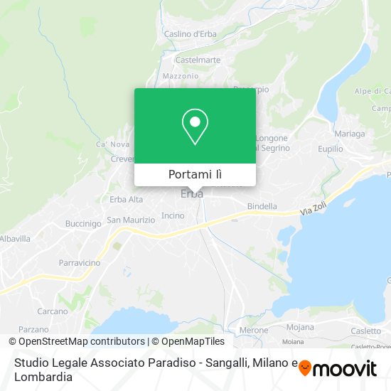 Mappa Studio Legale Associato Paradiso - Sangalli