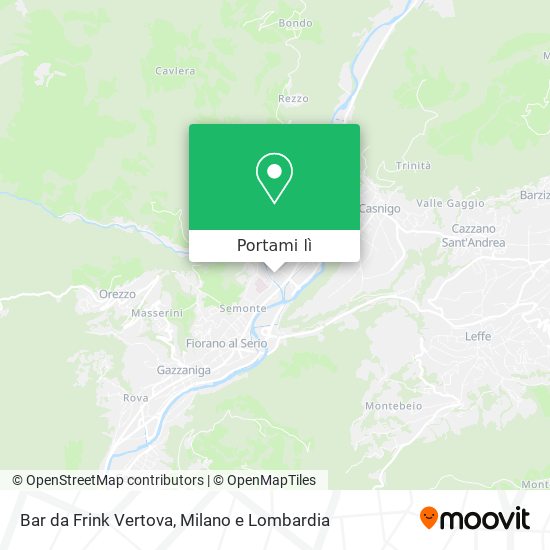 Mappa Bar da Frink Vertova