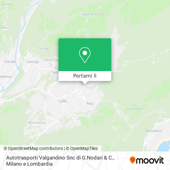 Mappa Autotrasporti Valgandino Snc di G.Nodari & C.