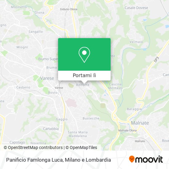Mappa Panificio Famlonga Luca