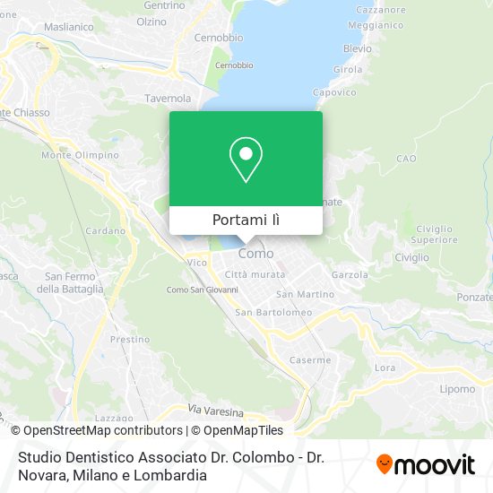 Mappa Studio Dentistico Associato Dr. Colombo - Dr. Novara