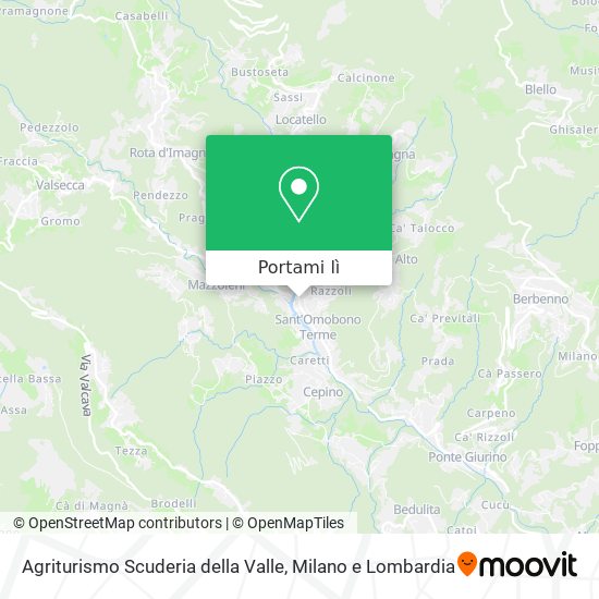 Mappa Agriturismo Scuderia della Valle