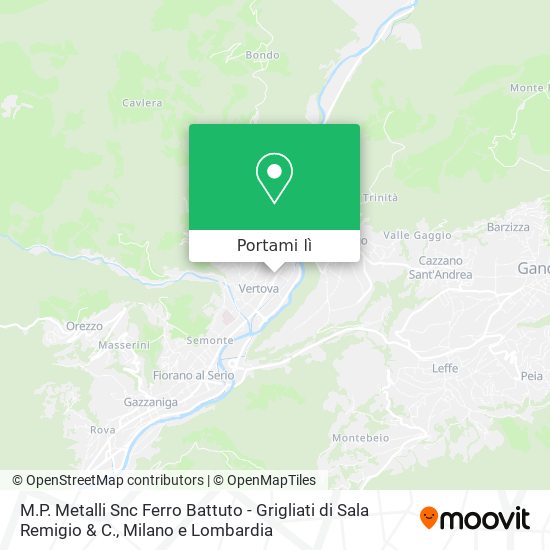 Mappa M.P. Metalli Snc Ferro Battuto - Grigliati di Sala Remigio & C.