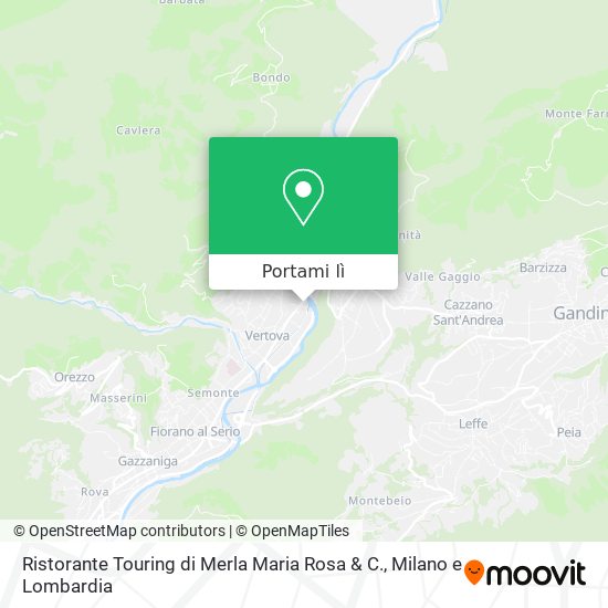 Mappa Ristorante Touring di Merla Maria Rosa & C.