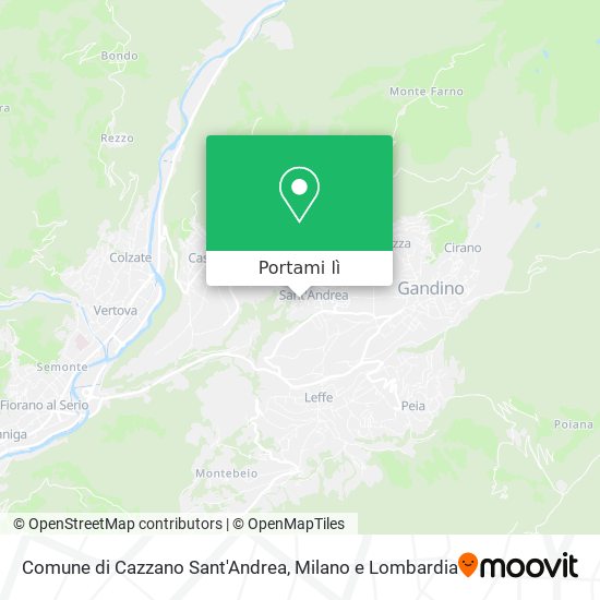 Mappa Comune di Cazzano Sant'Andrea