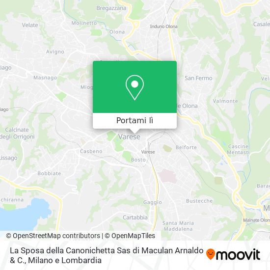 Mappa La Sposa della Canonichetta Sas di Maculan Arnaldo & C.