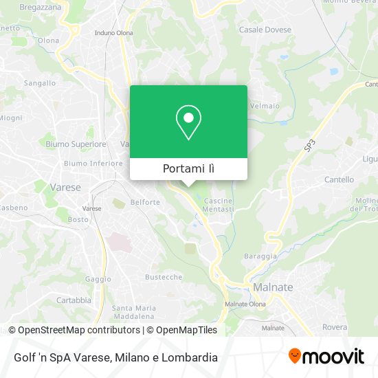 Mappa Golf 'n SpA Varese