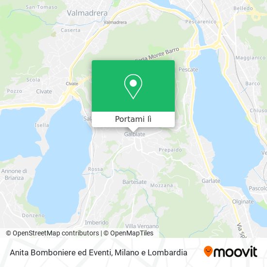 Mappa Anita Bomboniere ed Eventi