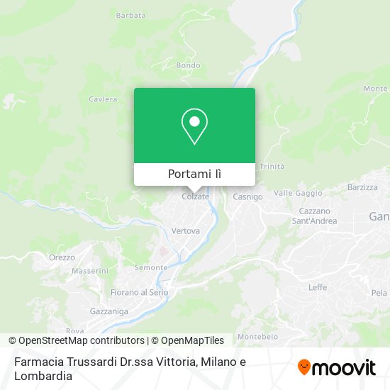 Mappa Farmacia Trussardi Dr.ssa Vittoria