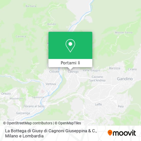 Mappa La Bottega di Giusy di Cagnoni Giuseppina & C.