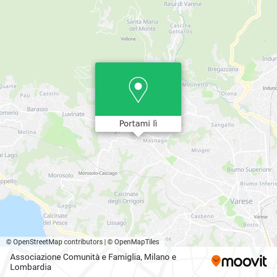 Mappa Associazione Comunità e Famiglia