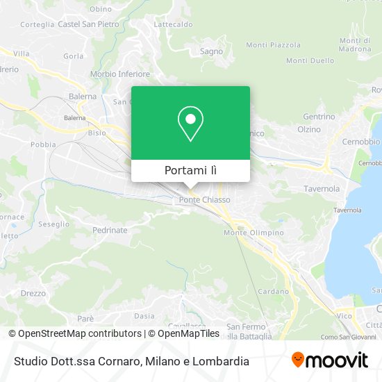 Mappa Studio Dott.ssa Cornaro