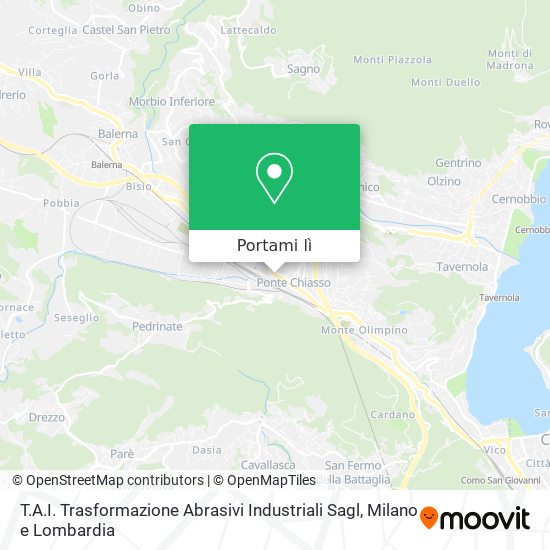 Mappa T.A.I. Trasformazione Abrasivi Industriali Sagl