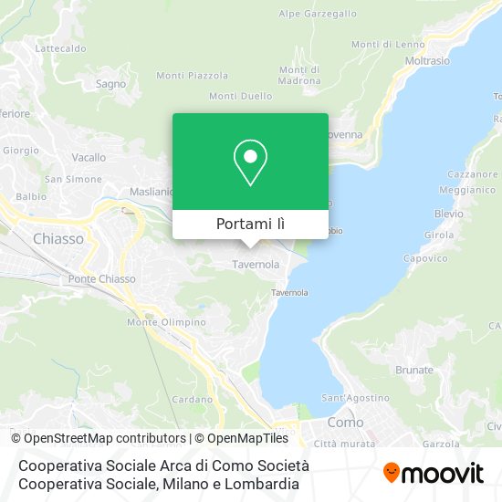 Mappa Cooperativa Sociale Arca di Como Società Cooperativa Sociale