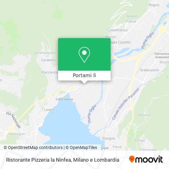 Mappa Ristorante Pizzeria la Ninfea