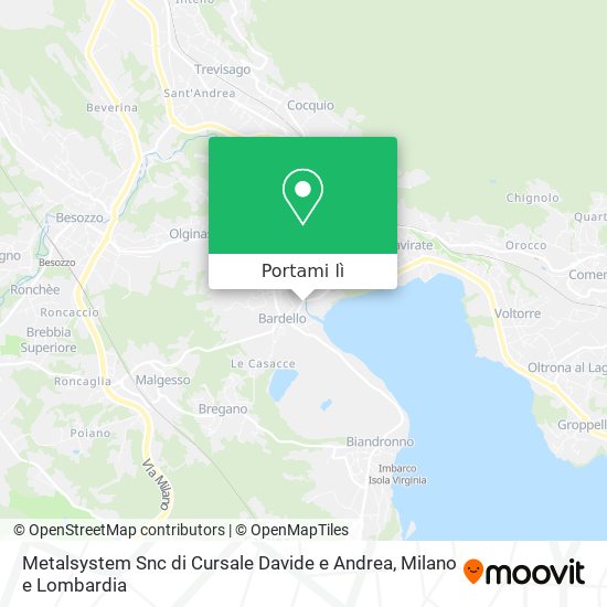 Mappa Metalsystem Snc di Cursale Davide e Andrea