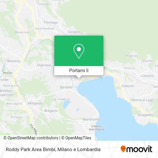 Mappa Roddy Park Area Bimbi