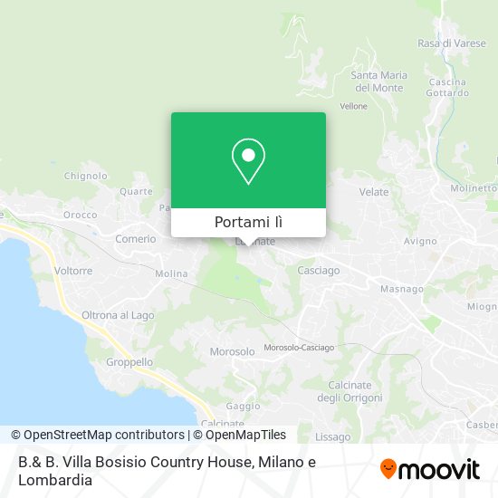 Mappa B.& B. Villa Bosisio Country House