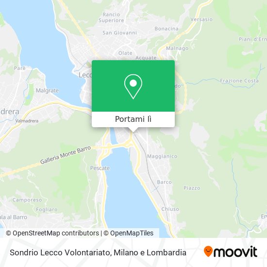 Mappa Sondrio Lecco Volontariato