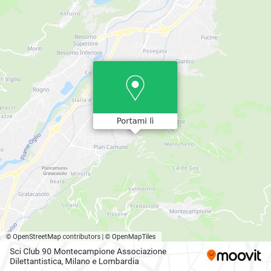 Mappa Sci Club 90 Montecampione Associazione Dilettantistica