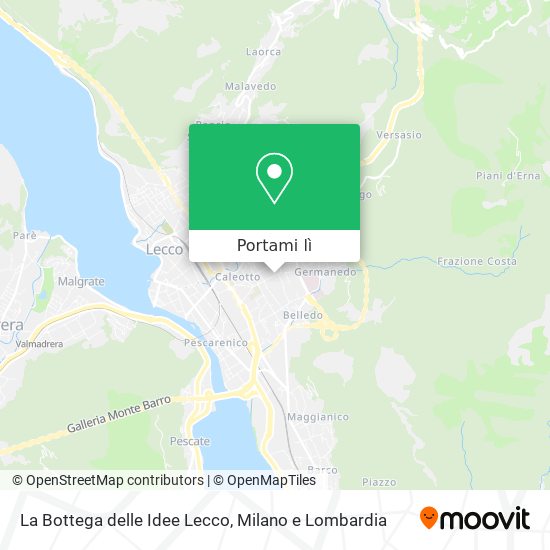 Mappa La Bottega delle Idee Lecco