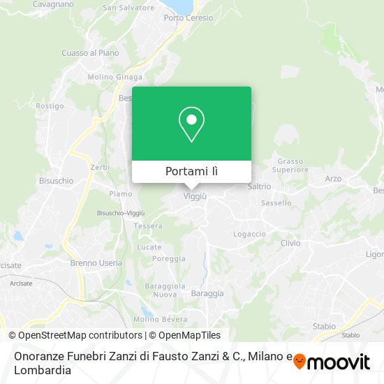 Mappa Onoranze Funebri Zanzi di Fausto Zanzi & C.