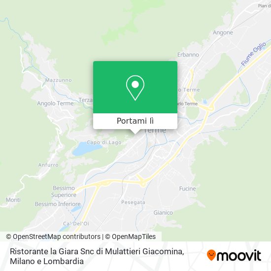 Mappa Ristorante la Giara Snc di Mulattieri Giacomina