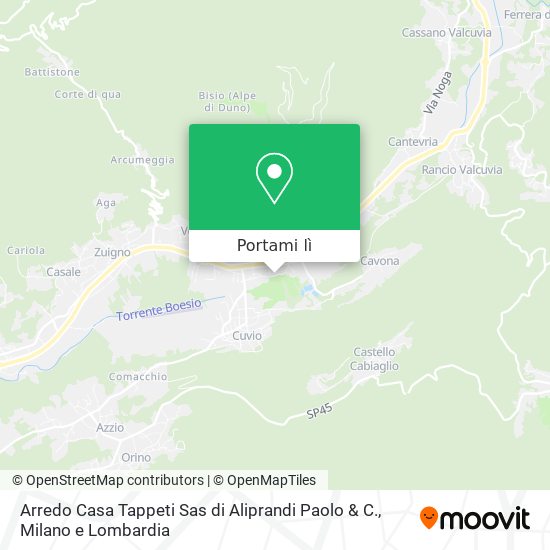 Mappa Arredo Casa Tappeti Sas di Aliprandi Paolo & C.