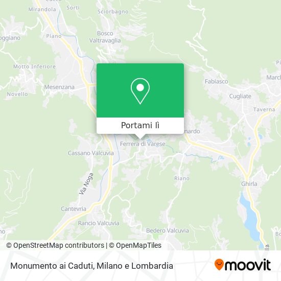 Mappa Monumento ai Caduti