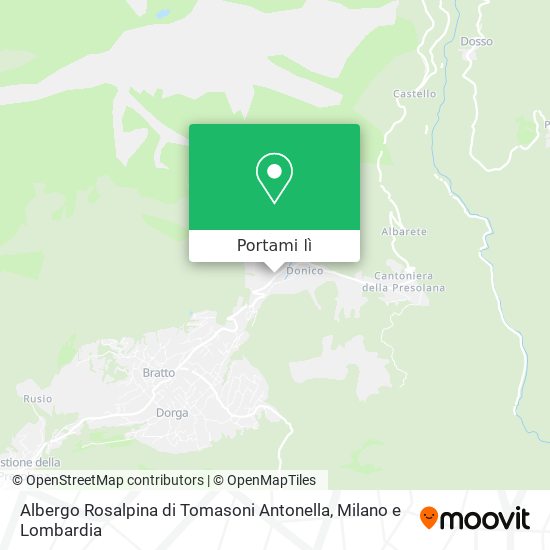 Mappa Albergo Rosalpina di Tomasoni Antonella