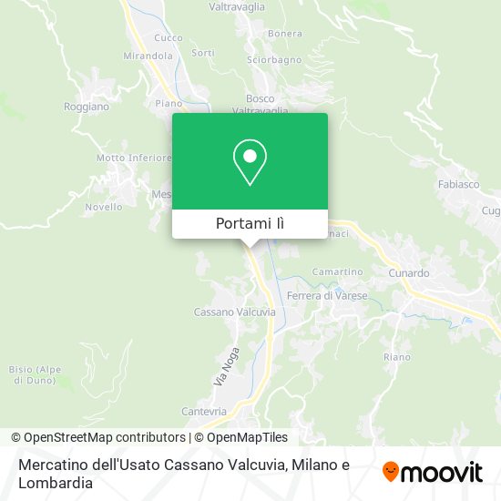 Mappa Mercatino dell'Usato Cassano Valcuvia