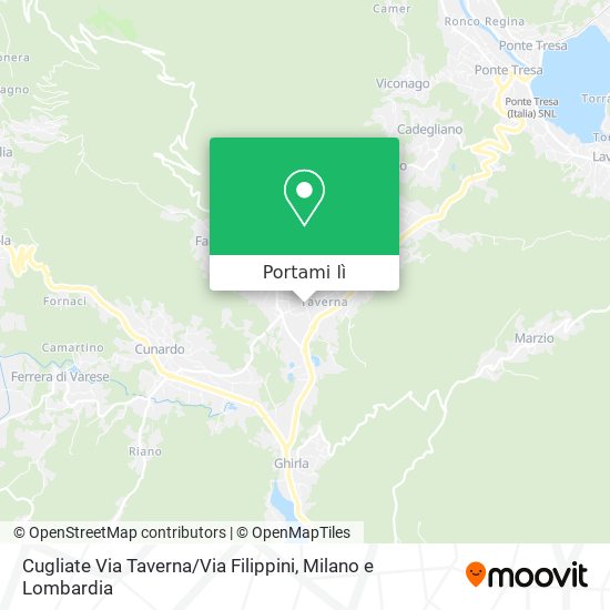 Mappa Cugliate Via Taverna / Via Filippini