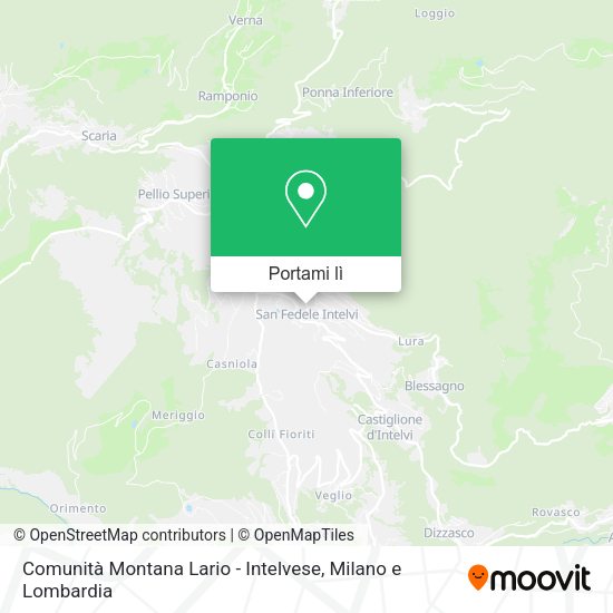 Mappa Comunità Montana Lario - Intelvese
