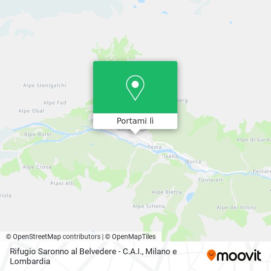 Mappa Rifugio Saronno al Belvedere - C.A.I.