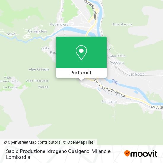 Mappa Sapio Produzione Idrogeno Ossigeno