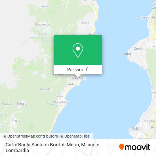 Mappa Caffe'Bar la Santa di Bordoli Mario