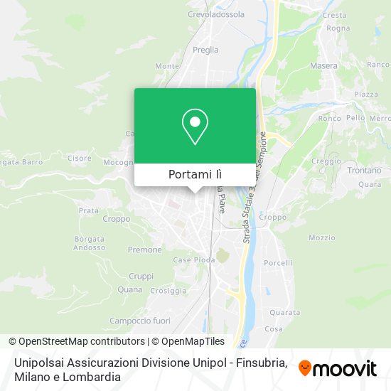 Mappa Unipolsai Assicurazioni Divisione Unipol - Finsubria