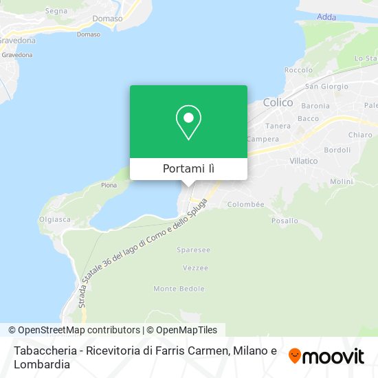 Mappa Tabaccheria - Ricevitoria di Farris Carmen