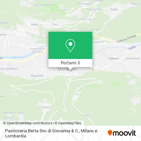 Mappa Pasticceria Berta Snc di Giovanna & C.