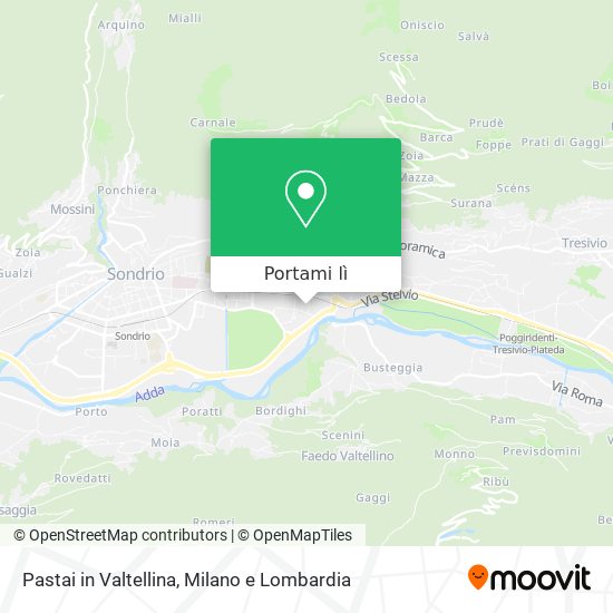 Mappa Pastai in Valtellina