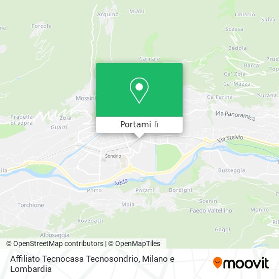 Mappa Affiliato Tecnocasa Tecnosondrio