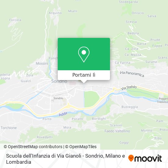 Mappa Scuola dell'Infanzia di Via Gianoli - Sondrio