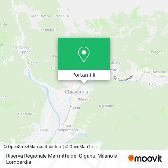 Mappa Riserva Regionale Marmitte dei Giganti