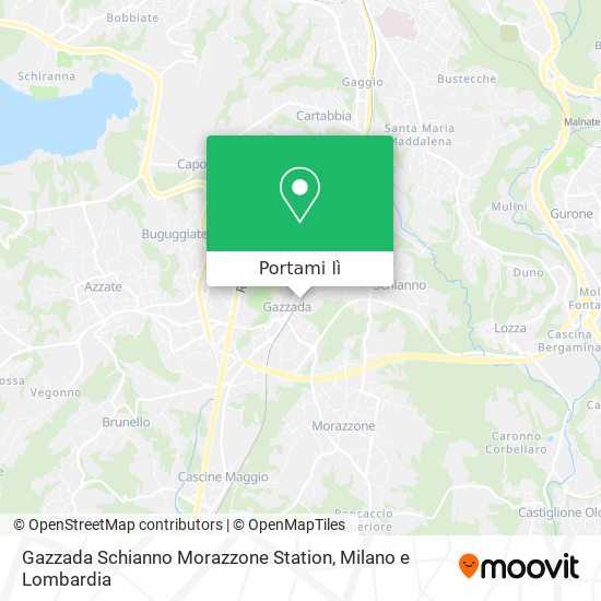 Mappa Gazzada Schianno Morazzone Station