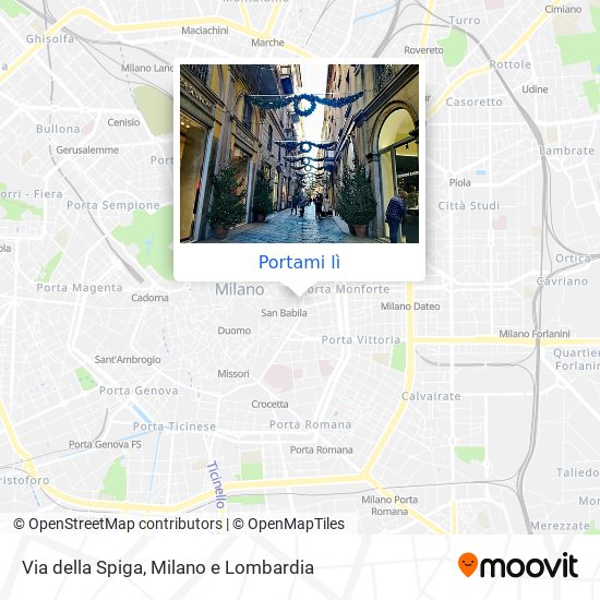 Mappa Via della Spiga