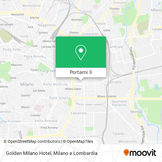 Mappa Golden Milano Hotel