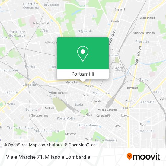 Mappa Viale Marche 71