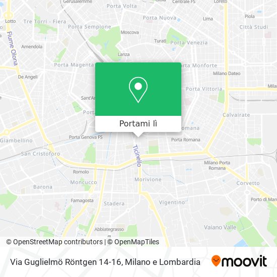 Mappa Via Guglielmö Röntgen 14-16