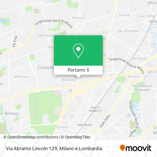 Mappa Via Abramo Lincoln 129
