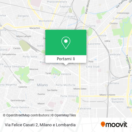 Mappa Via Felice Casati 2